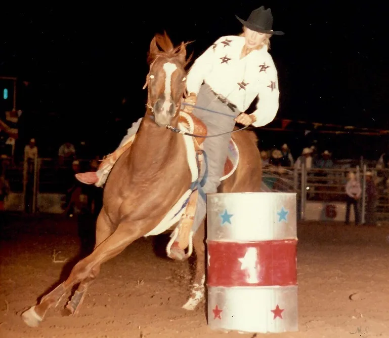 Cynthia Morgan barrel racing